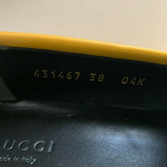 NIB! Gucci Jordaan Yellow Metallic GG Loafers - Picture 9 of 9